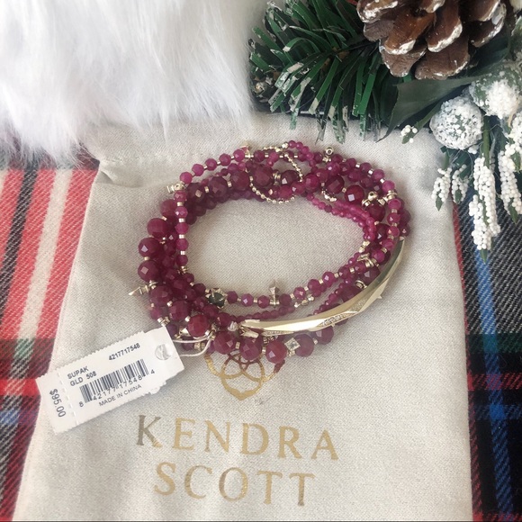 Kendra Scott Magenta Stacking Bracelet Set NWT - Picture 3 of 9